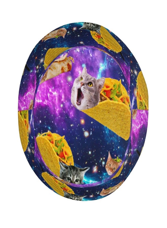 JIEKENMO Blue Purple Galaxy Cat Taco Bucket Hats Fashion Sun Cap Packable Outdoor Fisherman Hat for Women and Men - Image 3